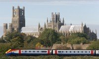 East Midlands Trains with Ely Cathedral in the background