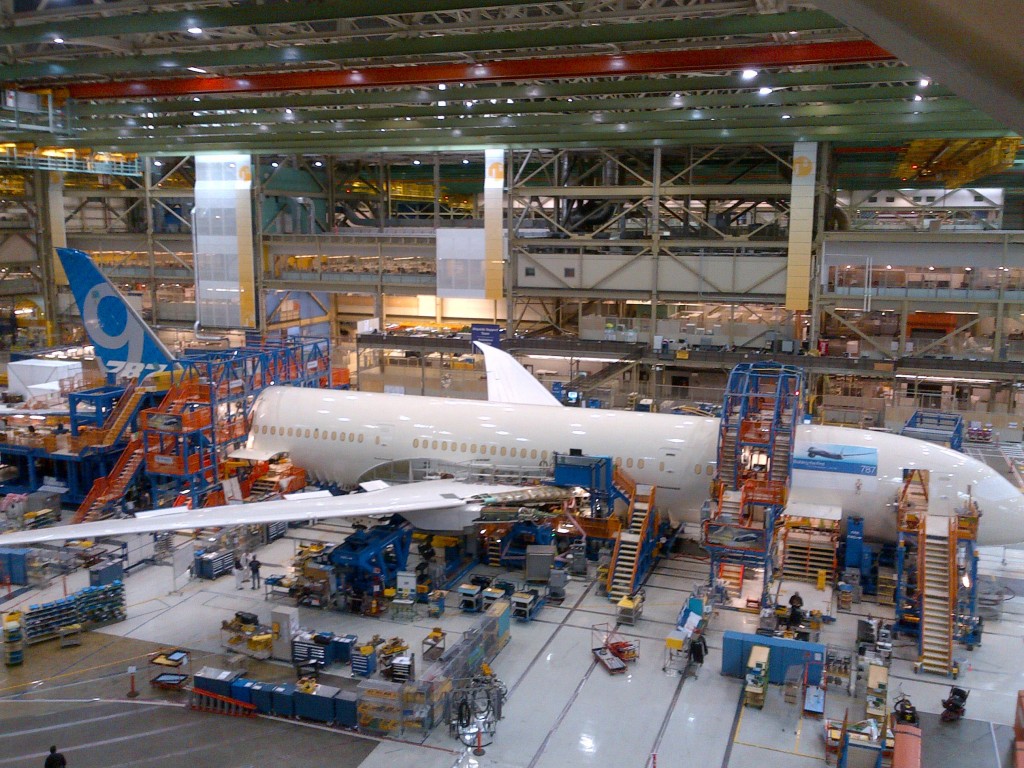 First 787-9 in Factory at Final Body Join