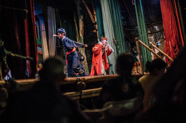 Opera China en escenarios provicionales de bambú Photo by Anthony Kwan/Getty Images for Hong Kong Images